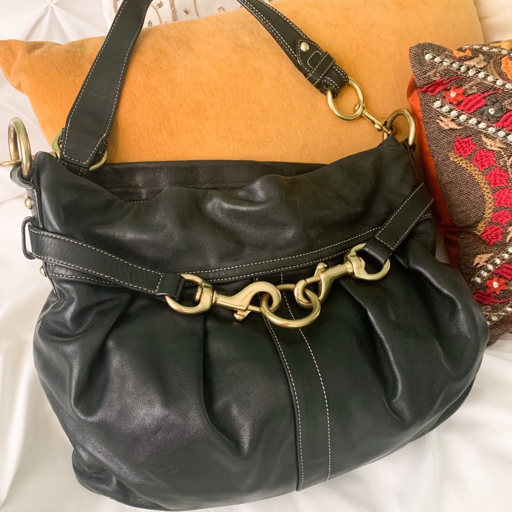Coach Purse - Black Leather